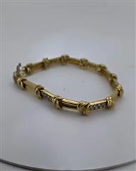 Gold-Diamond Bracelet 48 Diamonds 2.40 Carat T.W. 14K Yellow Gold 18.11g